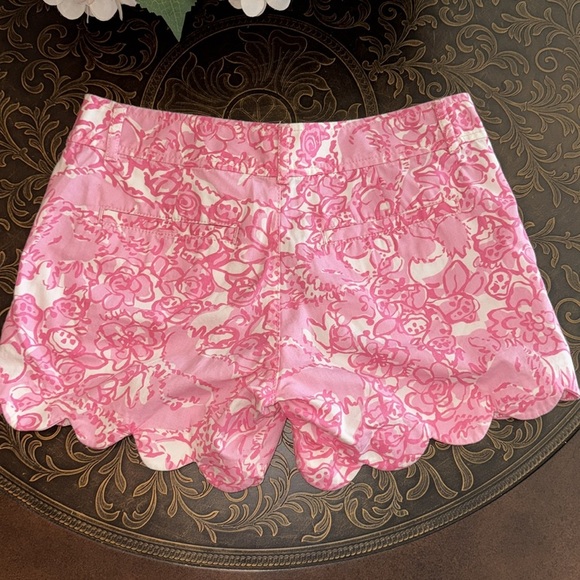 Lilly Pulitzer Buttercup Short - She’s A Fox Pink & White Sz 00 - Picture 4 of 5